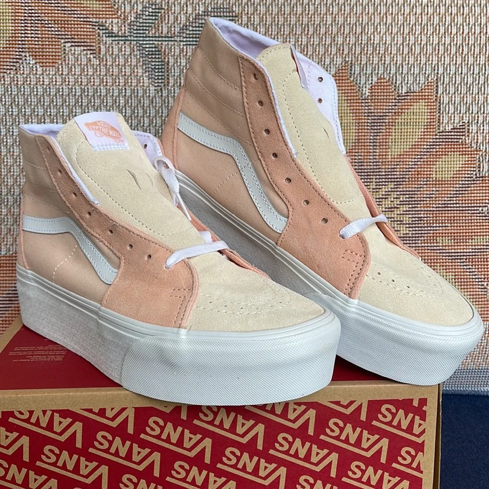 Vans WMNS Sk8-Hi Tapered Color Block Peach VN0A5JMKBOD Platforms Sneakers
